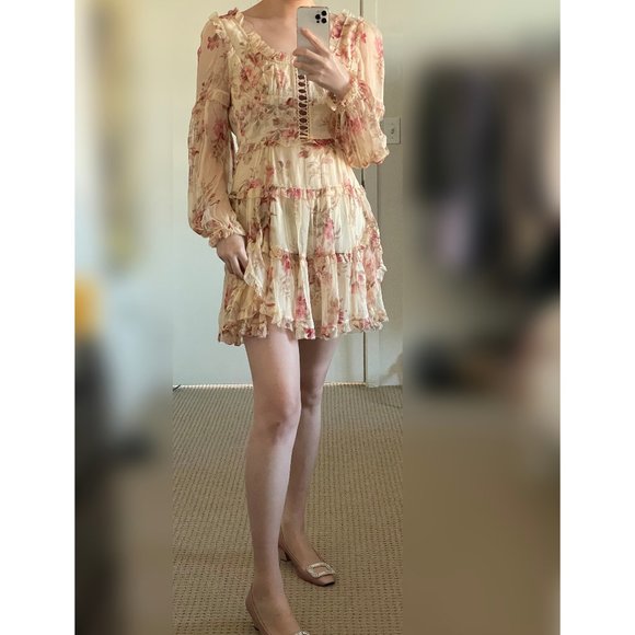 zimmermann corsair frill corset dress